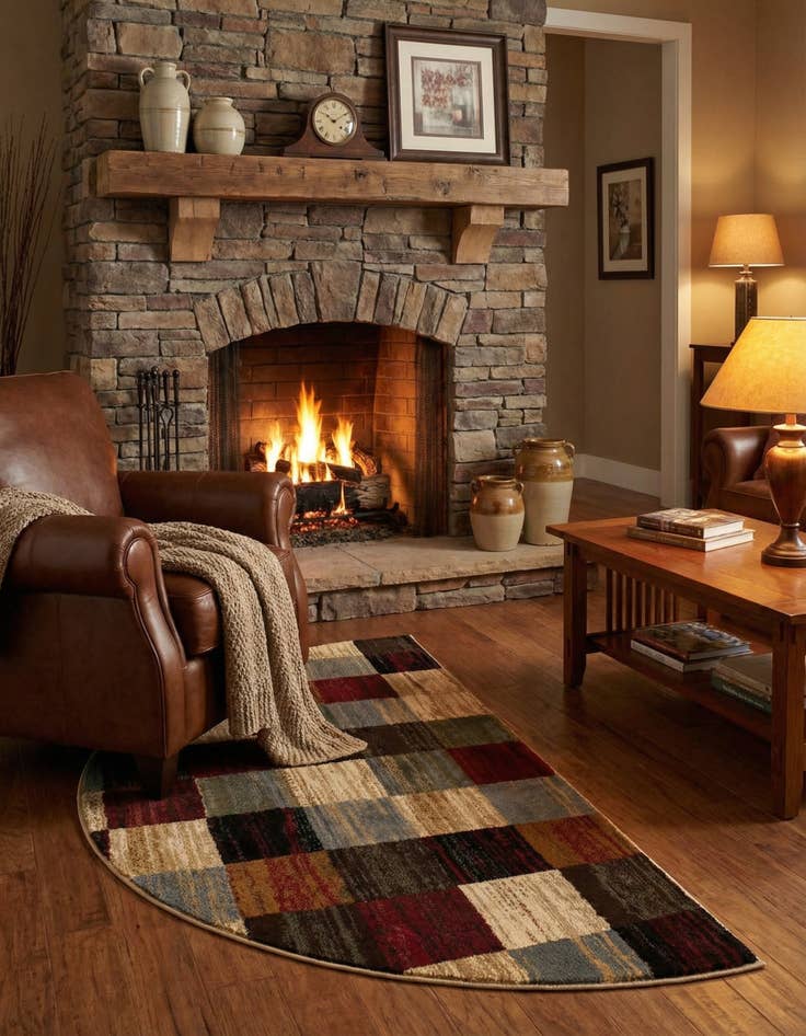 Detail image of 3' x 6' Coffee Shop Hearth Rug