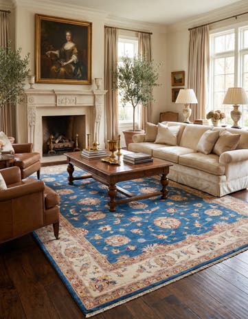 6' 11 x 9' 8 Hand Knotted Ziegler Rug