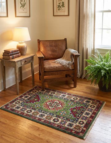 1' 11 x 2' 10 Hand Knotted Kazak Rug