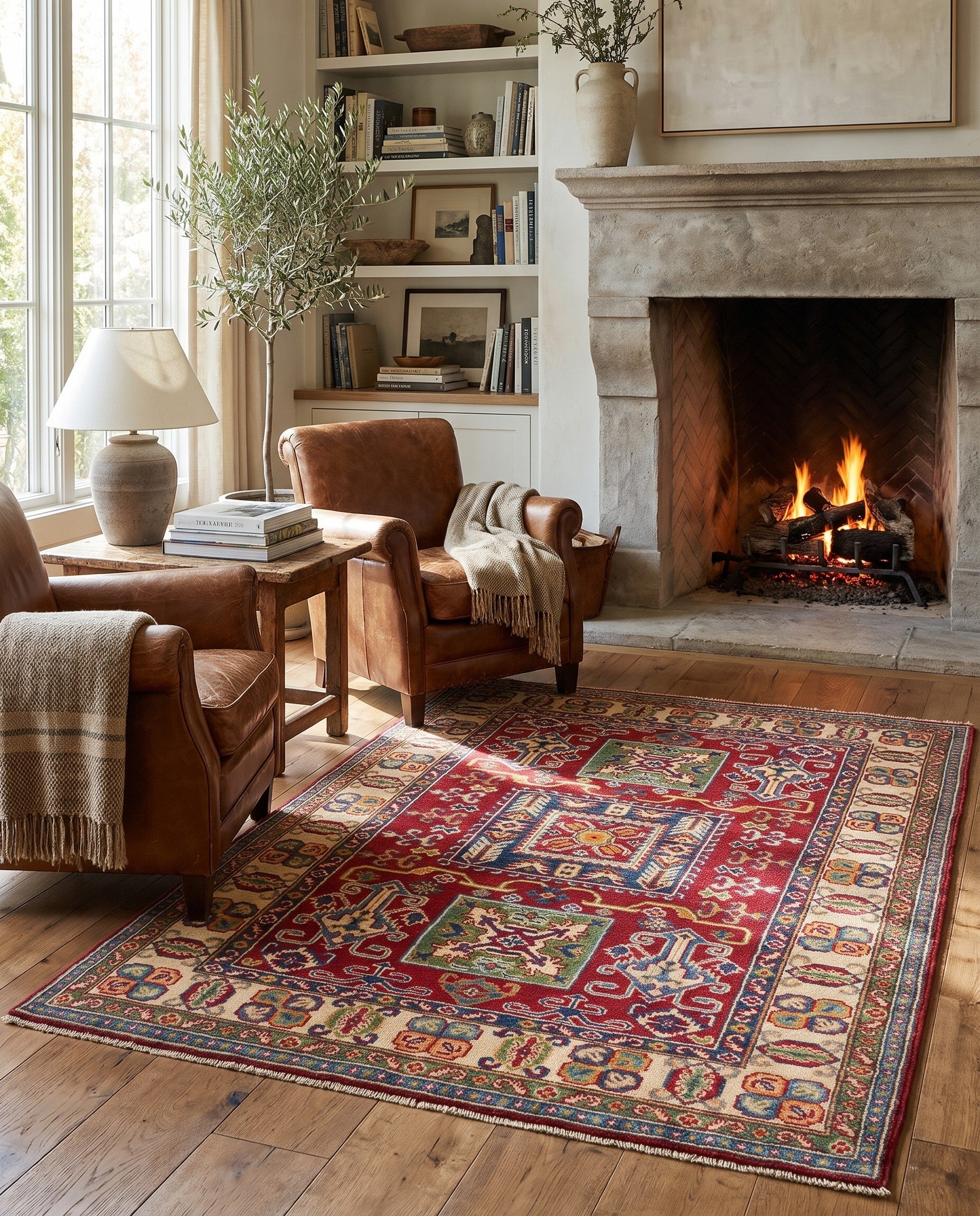120cm x 180cm Hand Knotted Kazak Rug