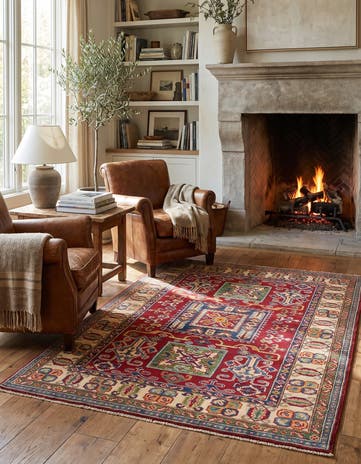 120cm x 180cm Noué main Kazak Tapis