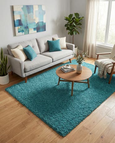  7' x 10' Solid Shag Rug