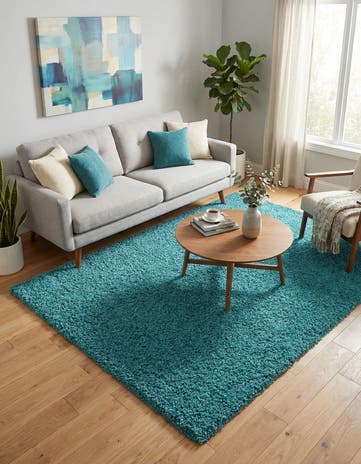 7' x 10' Solid Shag Rug