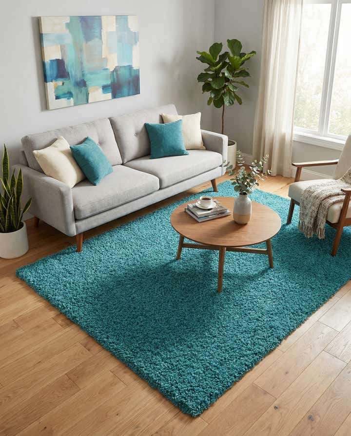 7' x 10' Solid Shag Rug