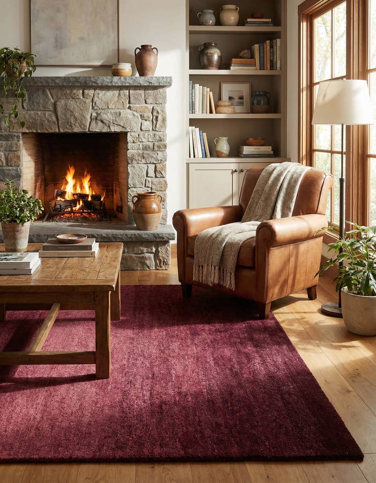 Detail image of 4' x 5' 10 Hand Knotted Gabbeh Wool Rug