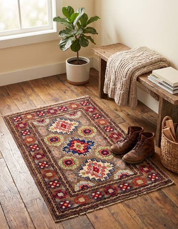 2' x 2' 10 Hand Knotted Kazak Rug