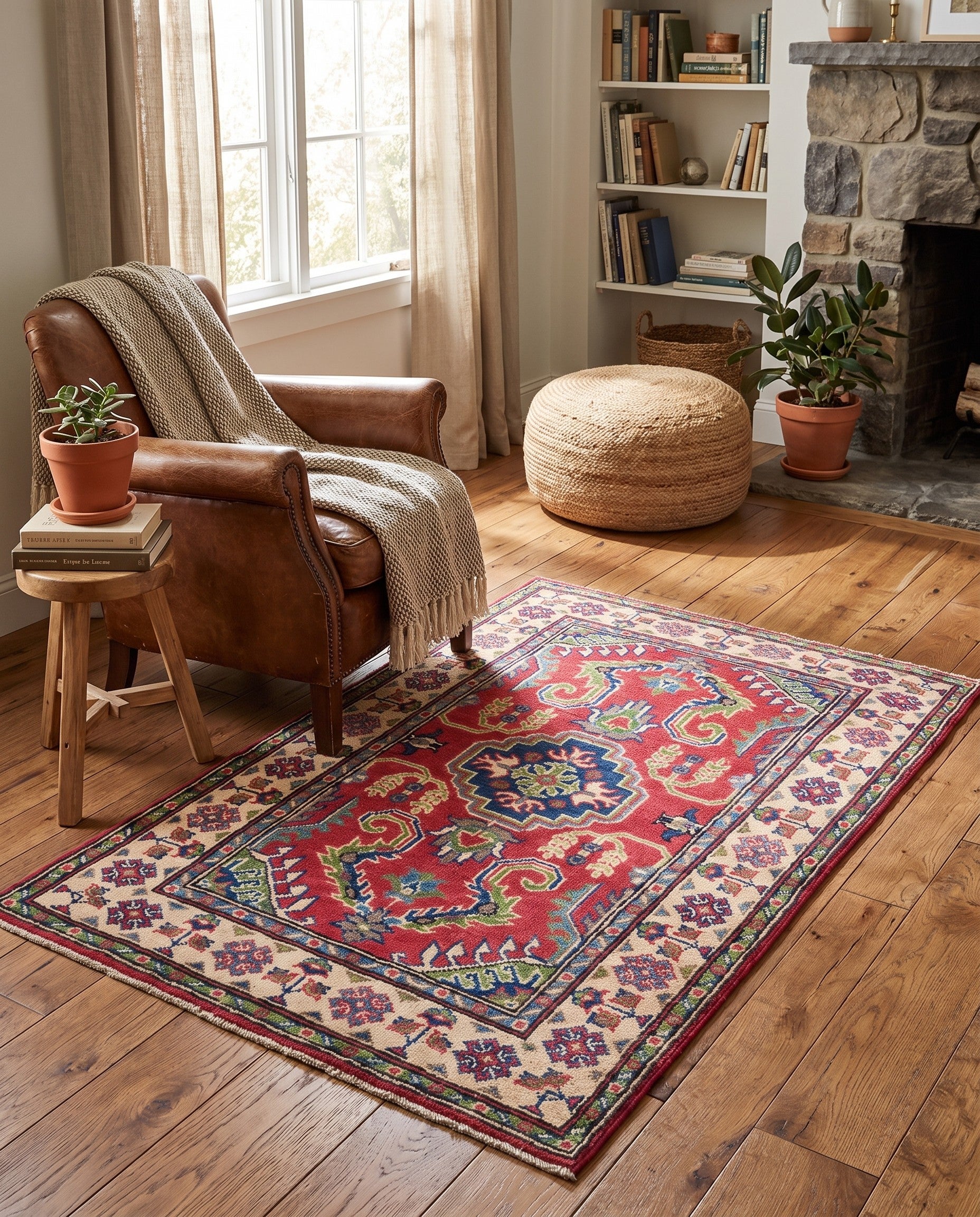 2' 8 x 4' 1 Hand Knotted Kazak Rug