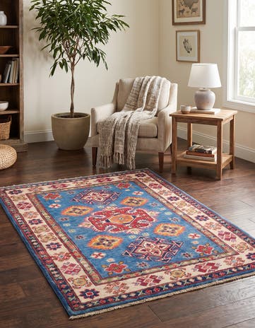 2' 11 x 4' Hand Knotted Kazak Rug