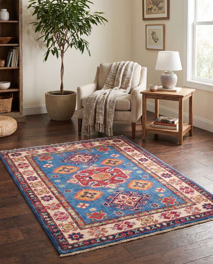 90cm x 120cm anudado a mano Kazak Alfombra