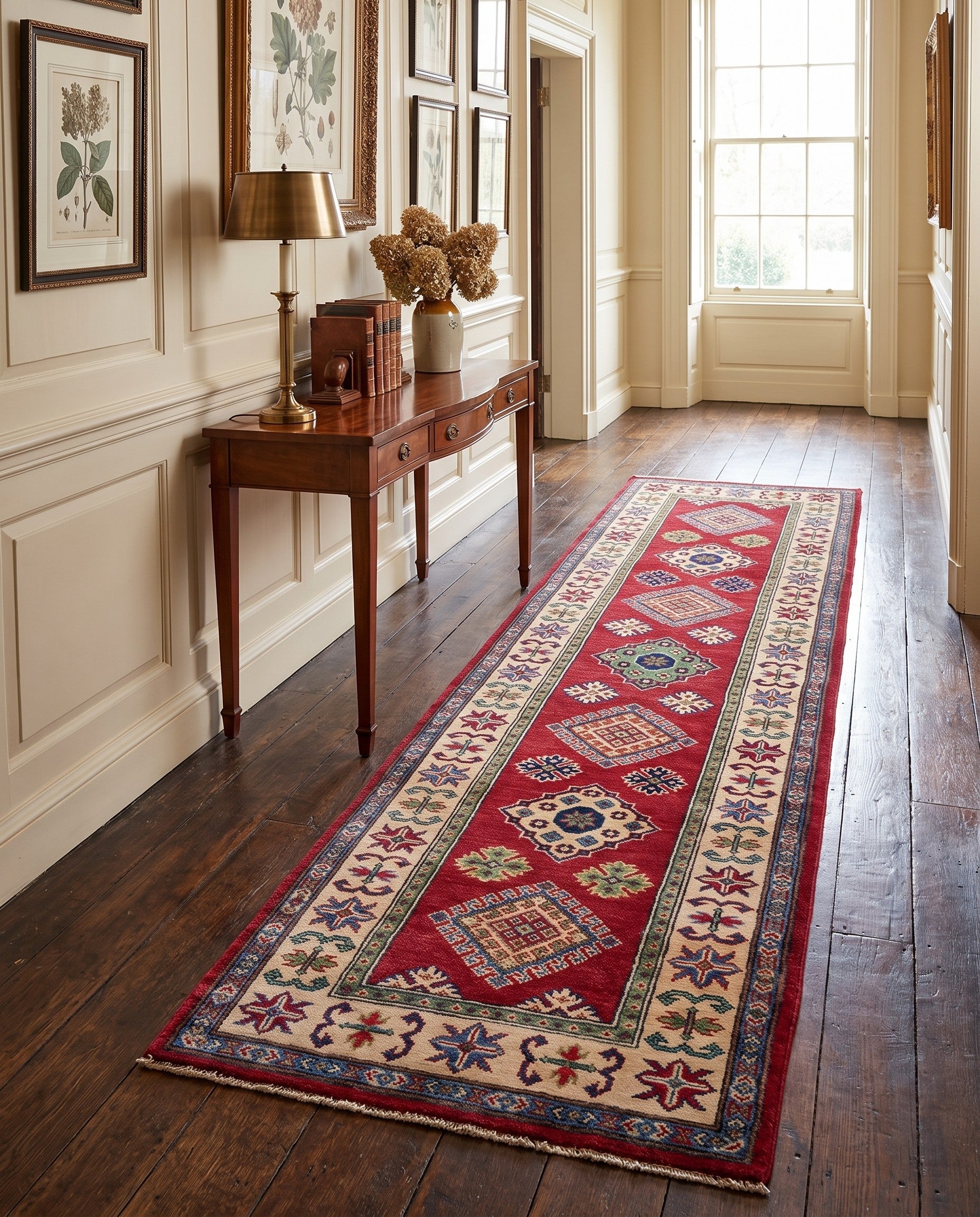 2' 7 x 9' 7 Hand Knotted Kazak Runner Rug