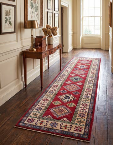 2' 7 x 9' 7 Hand Knotted Kazak Runner Rug