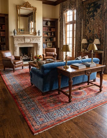 8' 2 x 9' 11 Hand Knotted Mamluk Ziegler Rug