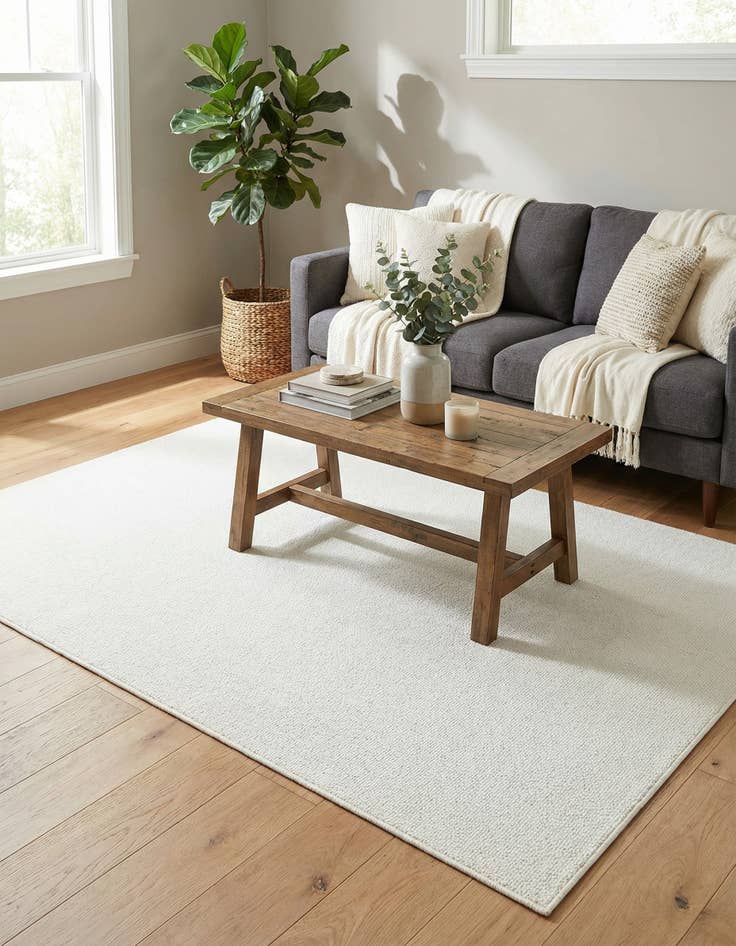 Detail image of 6' x 9' Solid Frieze Rug