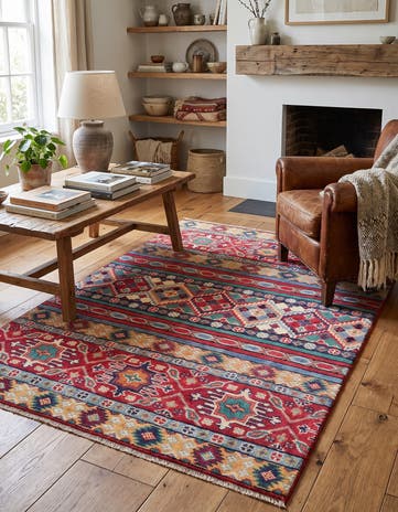 3' 5 x 4' 11 Hand Knotted Kazak Rug