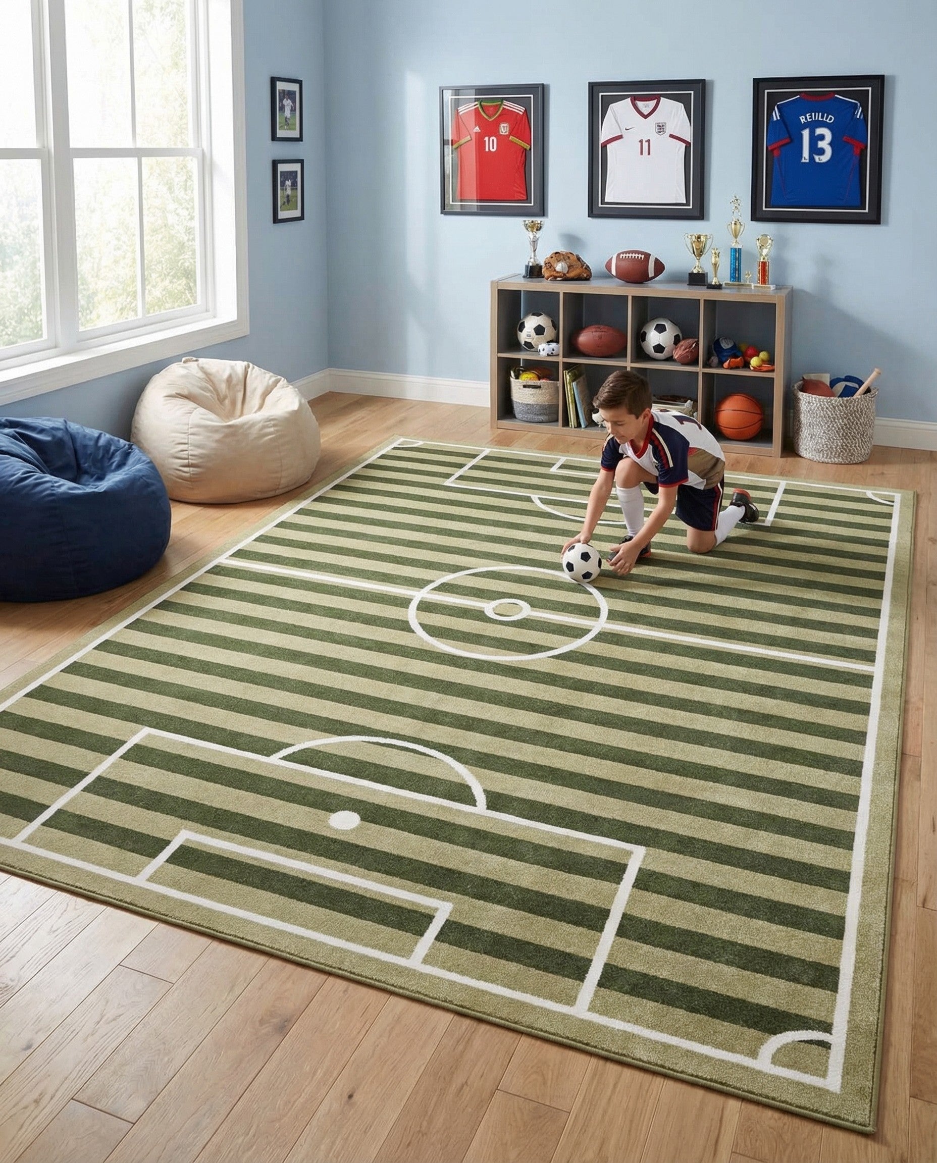 7' 10 x 10' Sports Washable Rug