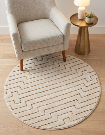 3' x 3' Vogue Geo Round Rug