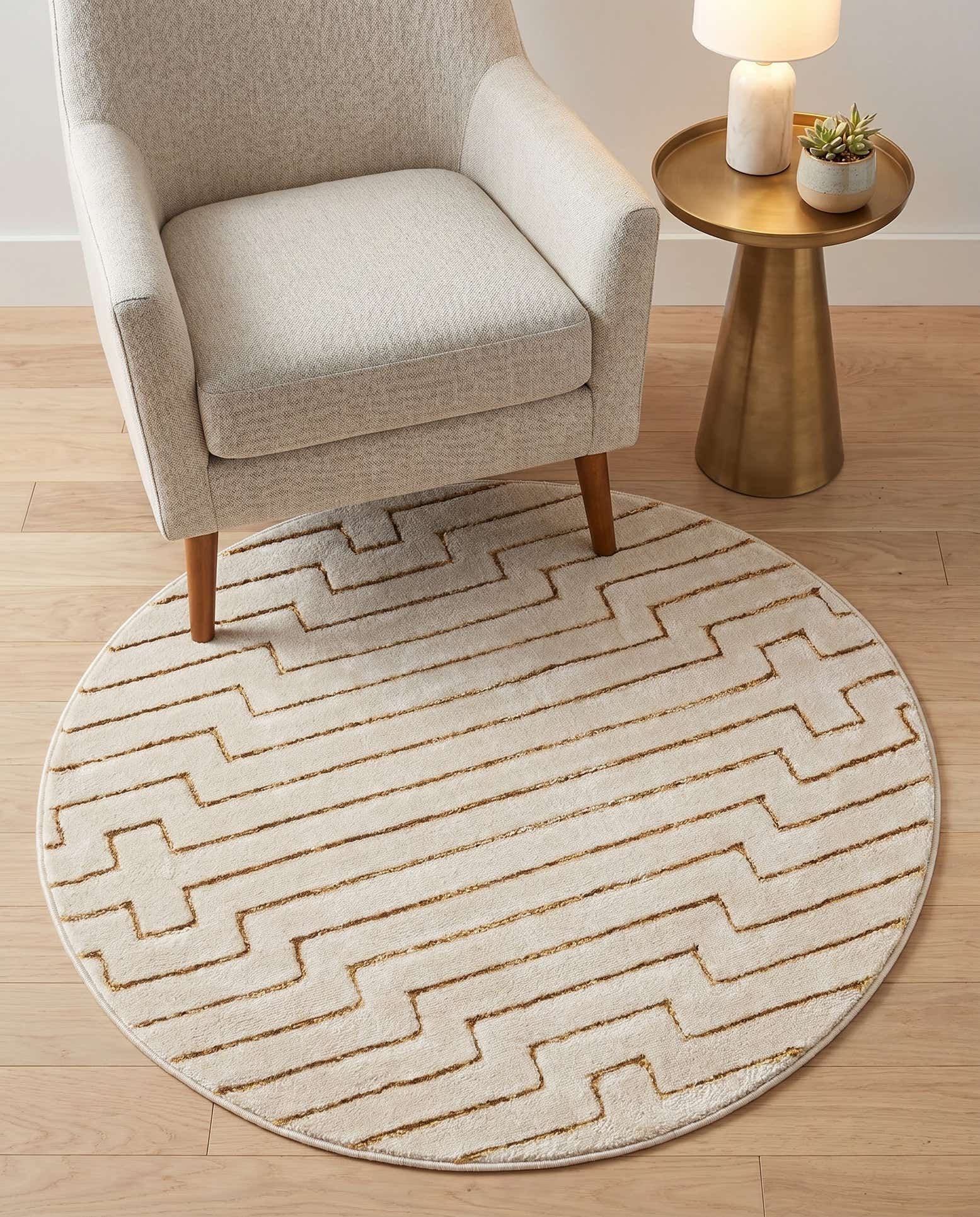 3' x 3' Vogue Geo Round Rug