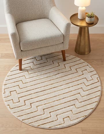 3' x 3' Vogue Geo Round Rug