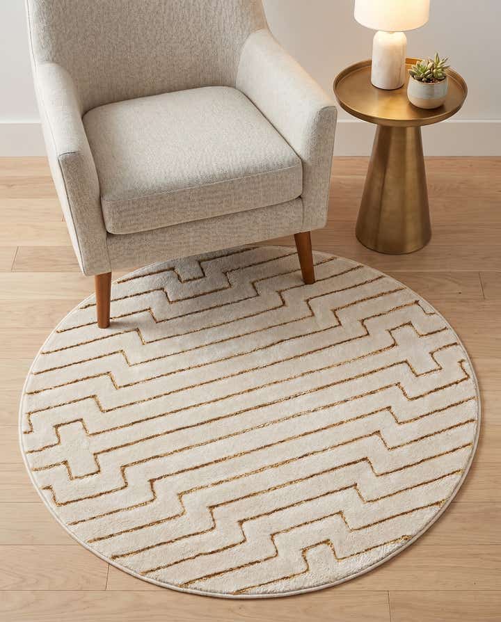 3' x 3' Vogue Geo Round Rug