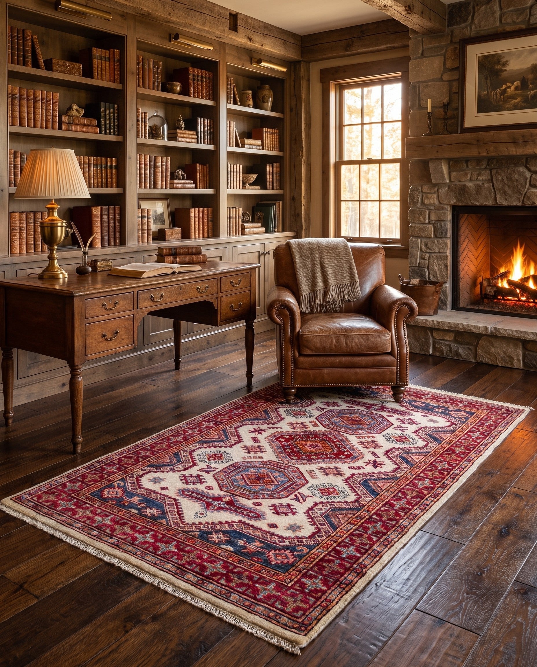 3' 3 x 5' 8 Hand Knotted Kazak Rug