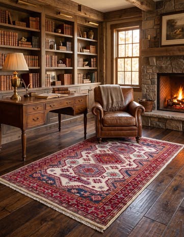 3' 3 x 5' 8 Hand Knotted Kazak Rug