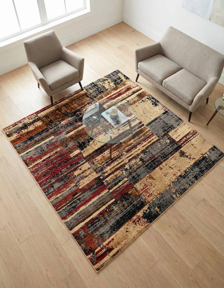 Detail image of 5' 3 x 5' 3 Saturn Square Rug