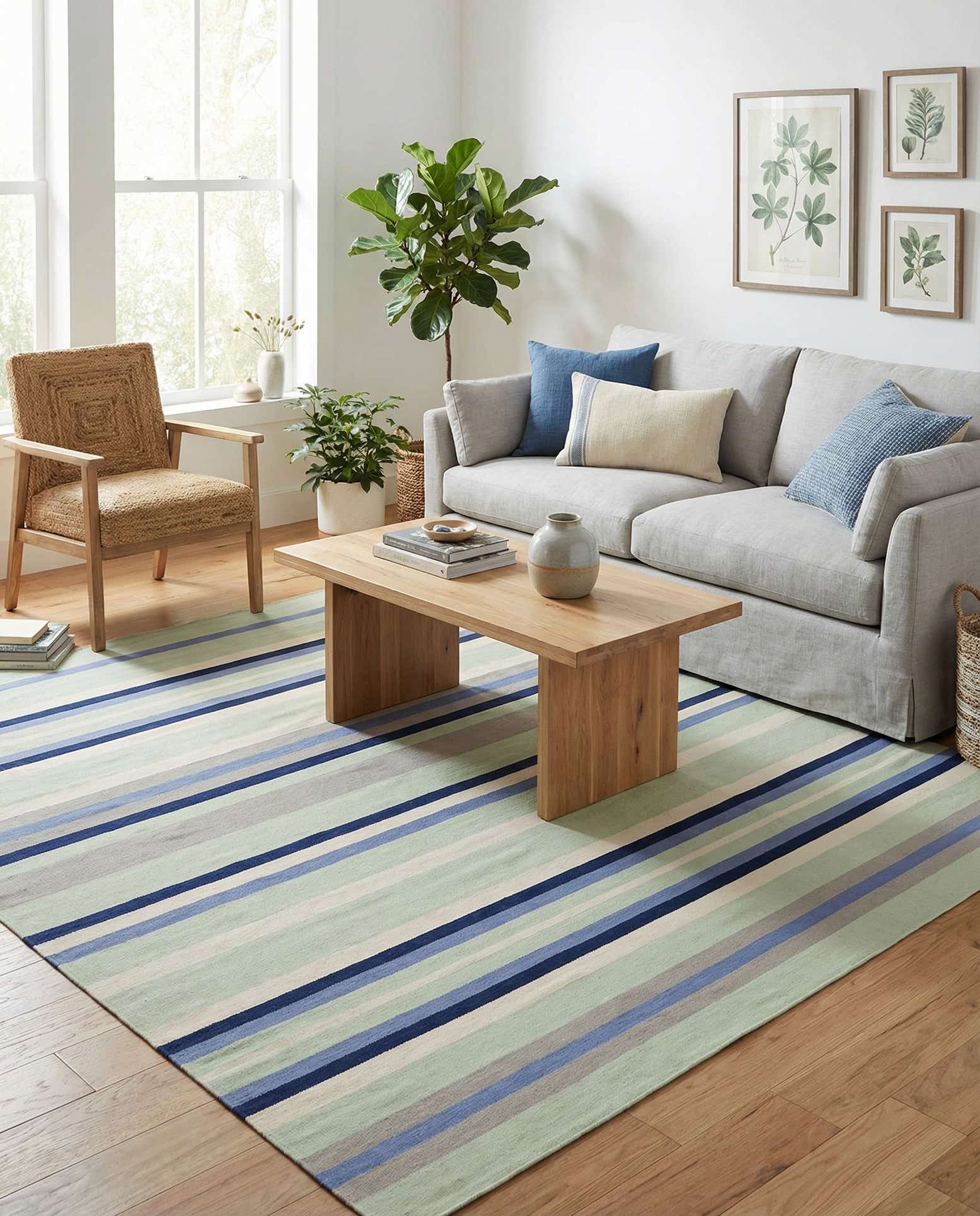10' x 10' Hand Woven Flatweave Cotton Dhurrie Square Rug
