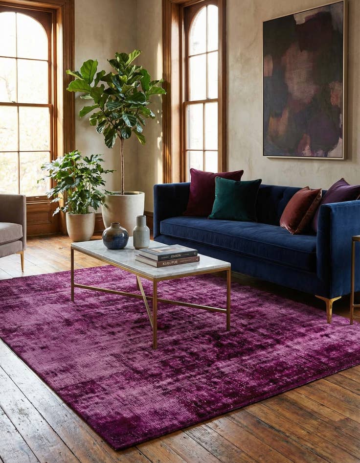 Detail image of 6' x 7' Hand Knotted Ultra Vintage Persian Wool Square Rug