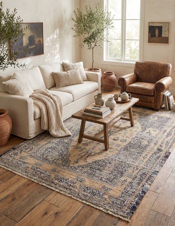 5' x 8' 6 Hand Knotted Oushak Wool Rug