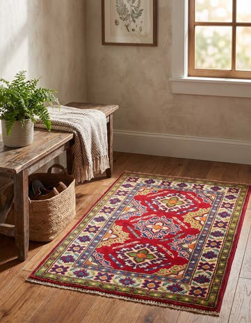 2' x 3' Hand Knotted Kazak Rug