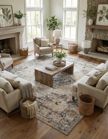 Gray Oregon Square Rug