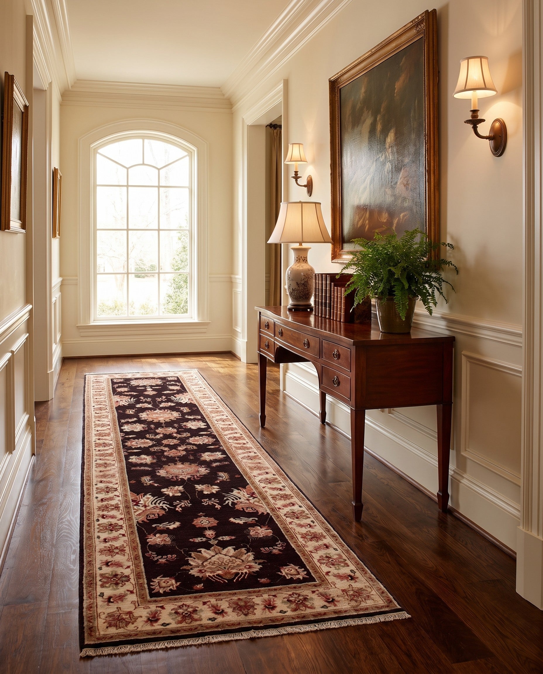 2' 9 x 10' Hand Knotted Peshawar Ziegler Runner Rug