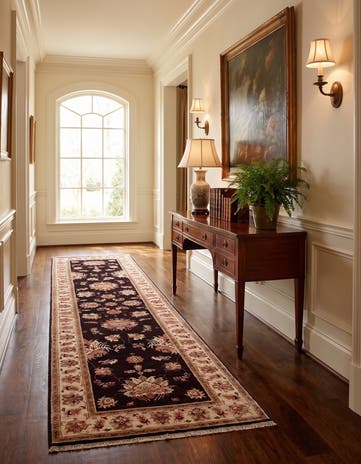 2' 9 x 10' Hand Knotted Peshawar Ziegler Runner Rug