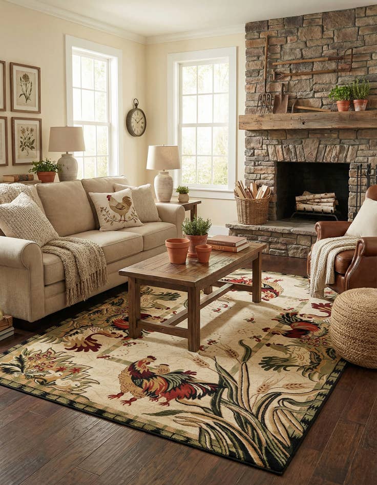 Detail image of 7' 10 x 10' Country Rug