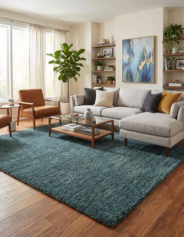 Rosemary Green Jill Zarin Shaggy Chic Rug