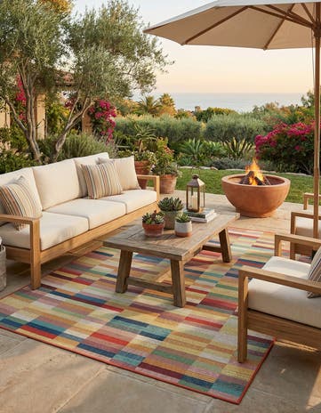 7' 10 x 10' Easy-Clean Baja Indoor / Outdoor Rug