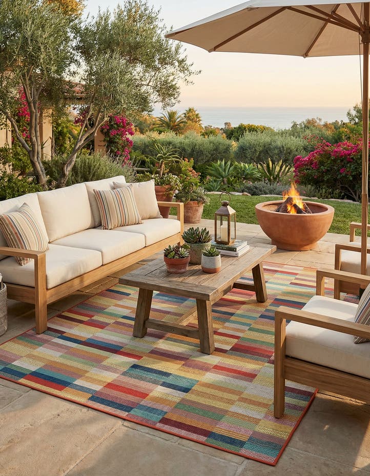 7' 10 x 10' Easy-Clean Baja Indoor / Outdoor Rug