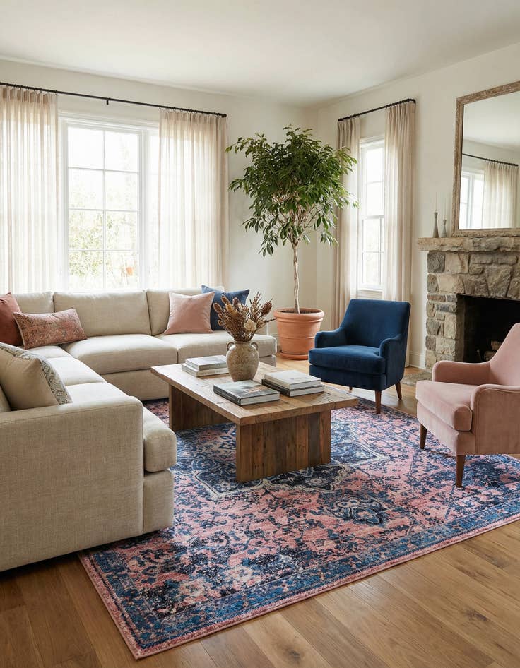 Detail image of 10' 6 x 10' 6  Washable Renaissance Square Rug