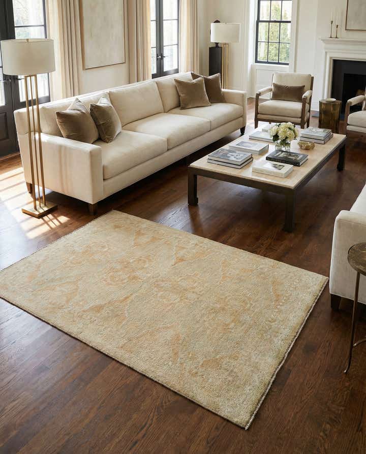 3' 9 x 5' 11 Hand Knotted Oushak Wool Rug