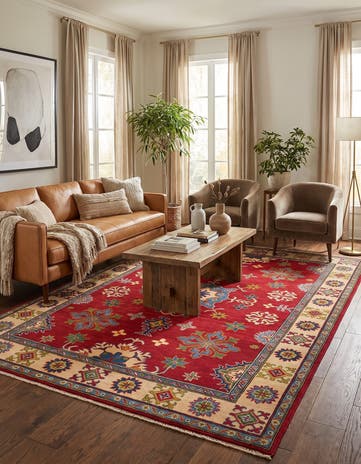 5' 1 x 7' 2 Hand Knotted Kazak Rug