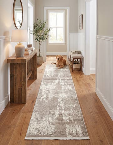 Gray New Vintage Runner Rug