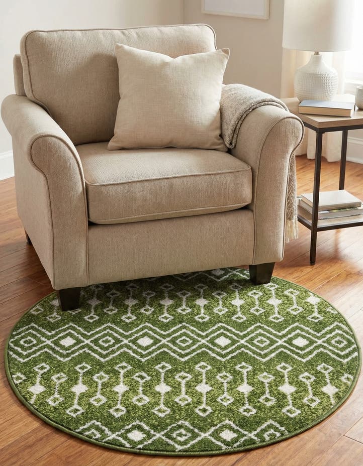 3' x 3' Moroccan Trellis Round ...