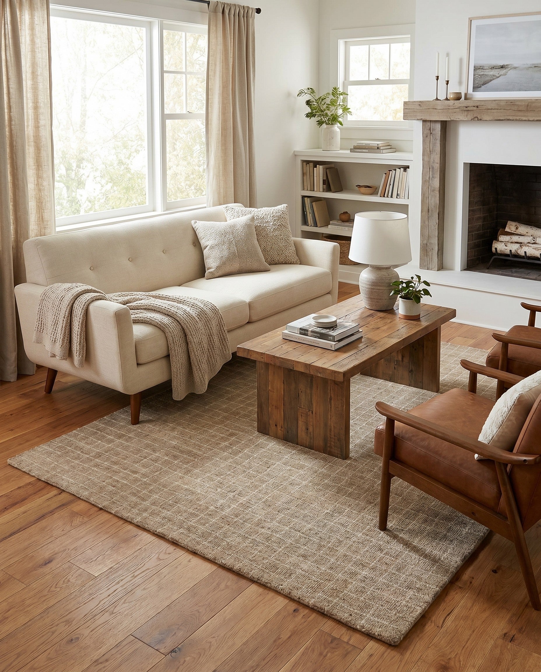 Cappucino Brown Heritage Line Wool Rug