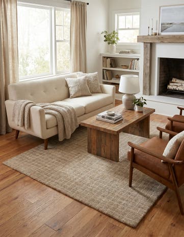 Cappucino Brown Heritage Line Wool Rug