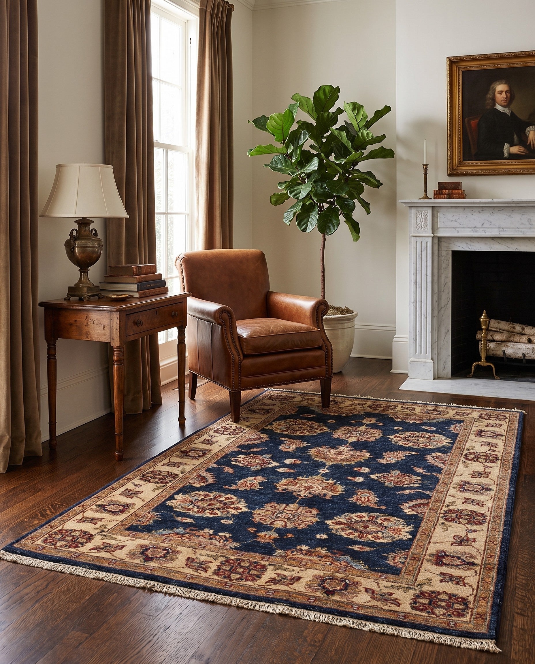 3' 1 x 4' 9 Hand Knotted Ziegler Rug