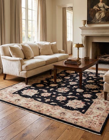 4' 10 x 6' 8 Hand Knotted Ziegler Rug