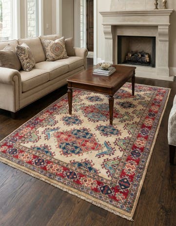 4' 1 x 6' Hand Knotted Kazak Rug