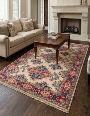 4' 1 x 6' Hand Knotted Kazak Rug
