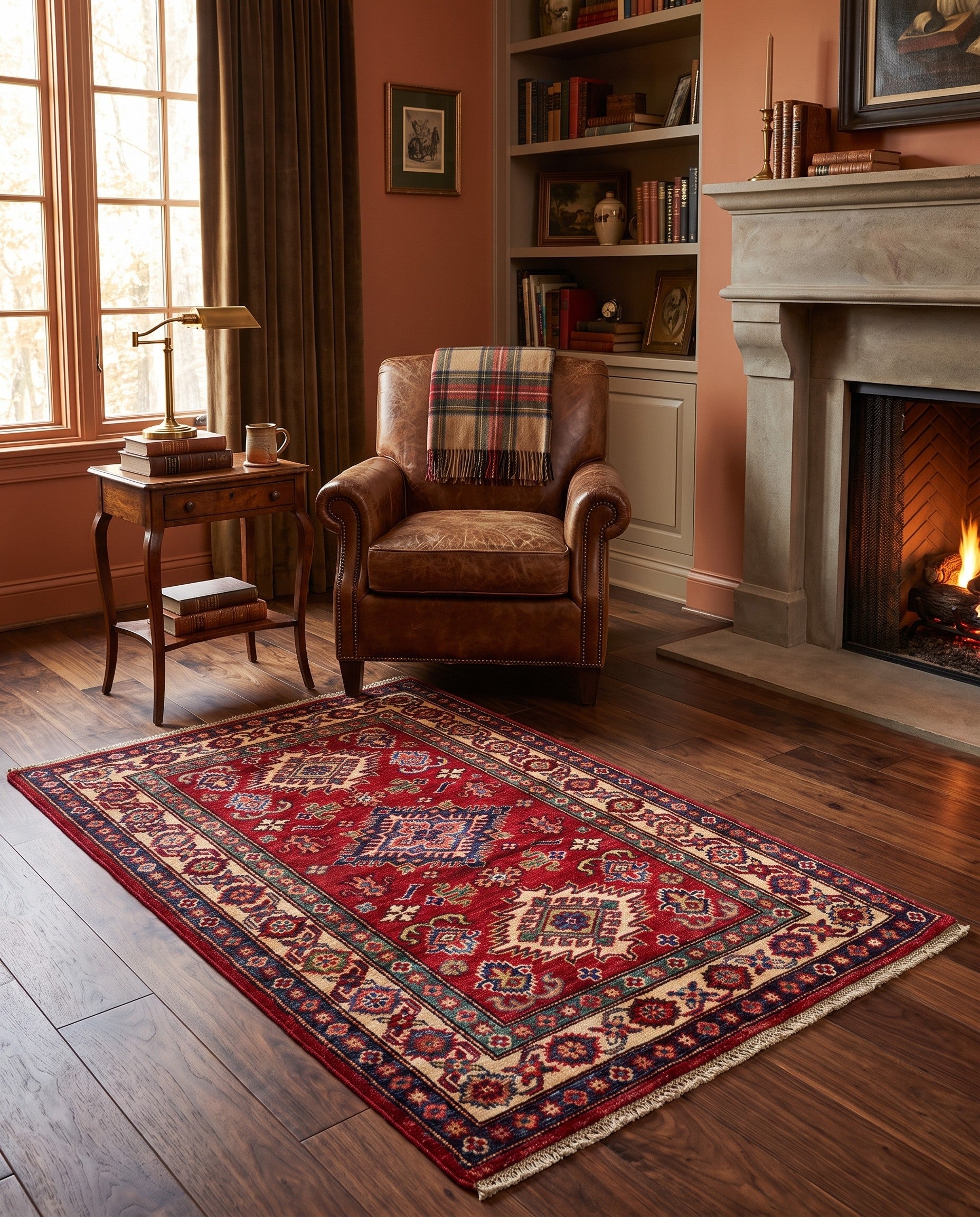 2' 9 x 4' 2 Hand Knotted Kazak Rug