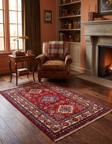 2' 9 x 4' 2 Hand Knotted Kazak Rug